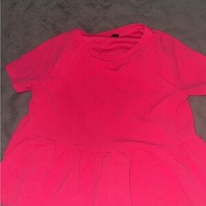 Vibrant Pink Peplum Top